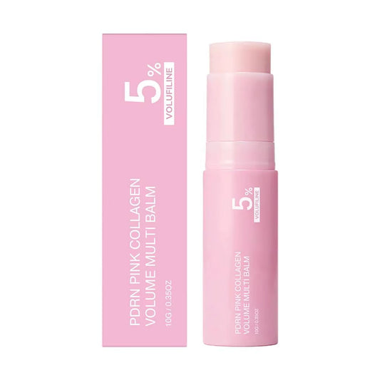PDRN Pink Collagen Volume Multi Balm Stick 5% Volufiline Moisturizing Instant Fade Fine Line Firming Plumping for Face Eye Neck